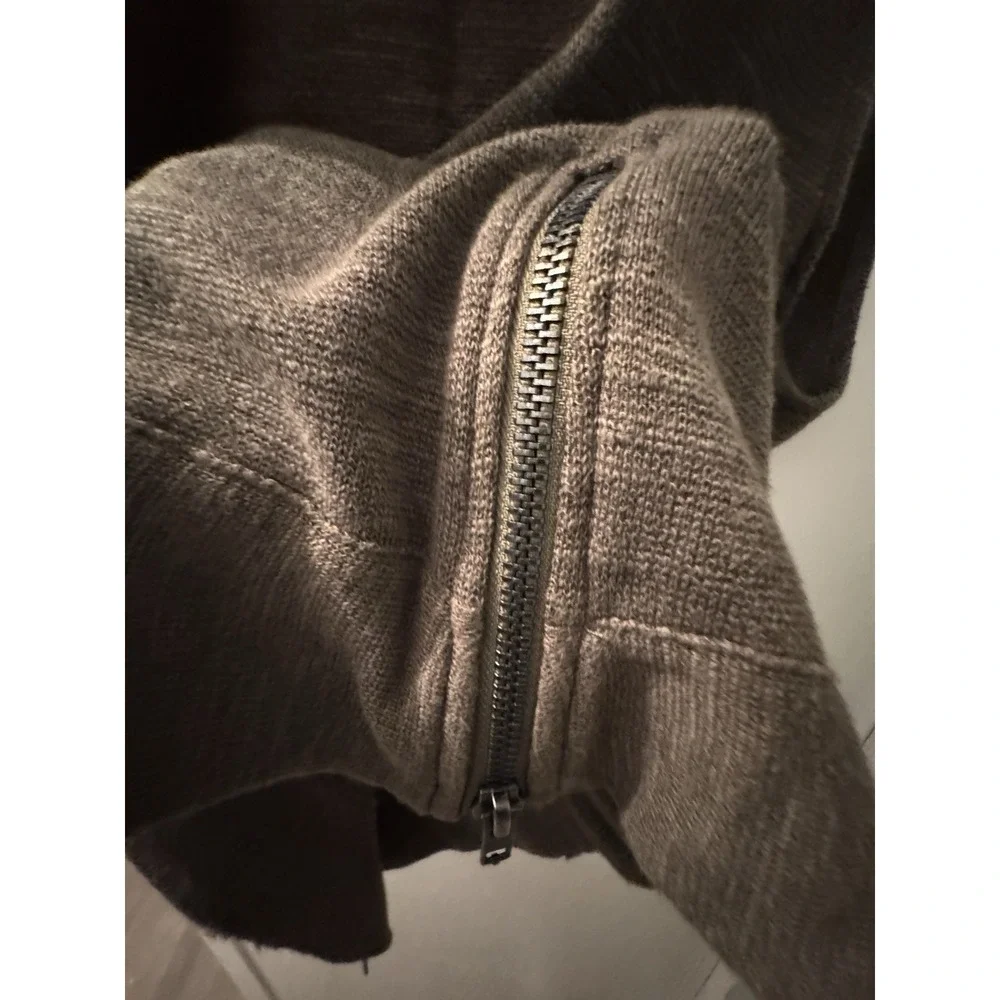 FREE PEOPLE Slub Knit Highway Vest‎ Olive Green Cardigan Sz Small